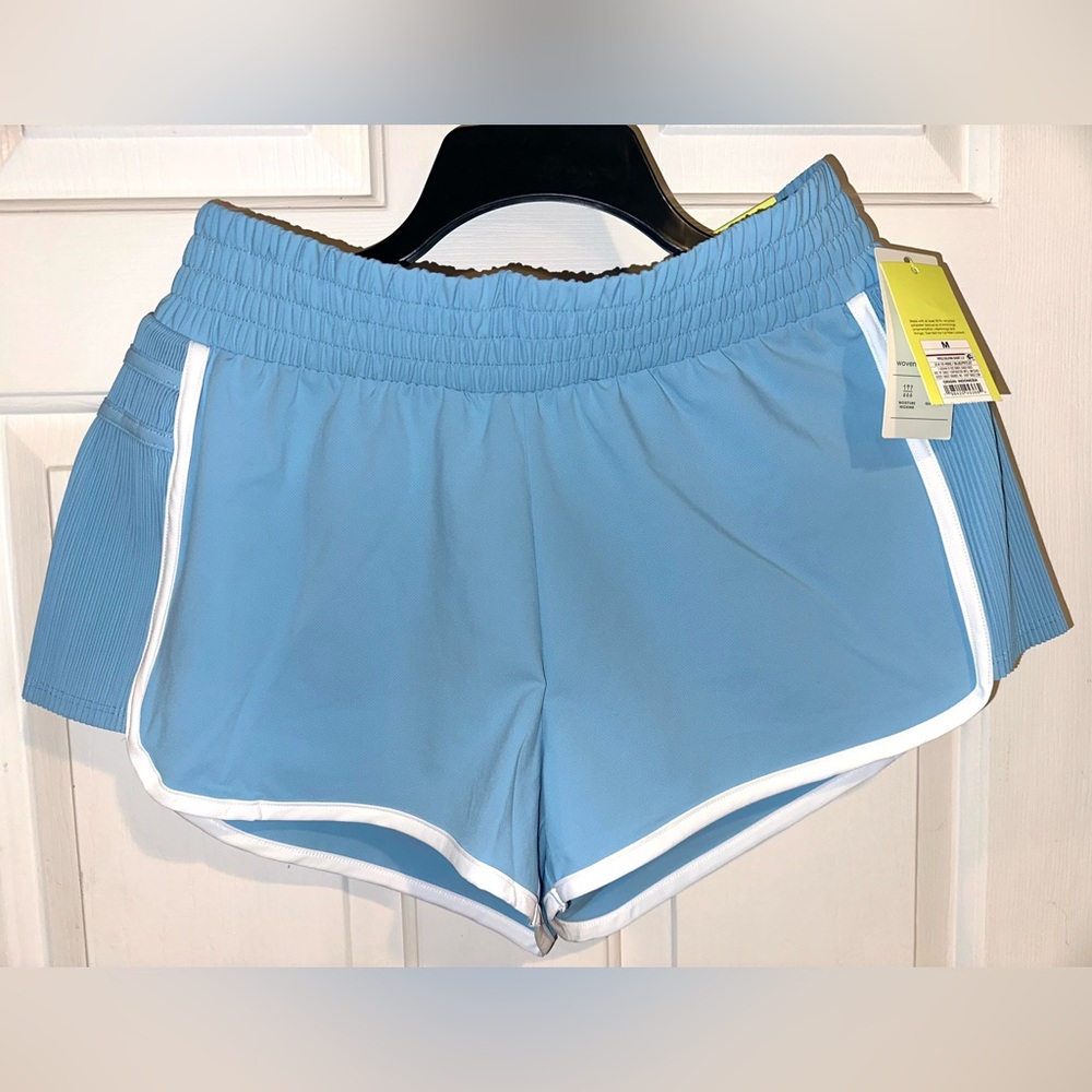 Athletic Shorts Light Blue Dolphin Hem - All in Motion - NWT Women’s Medium